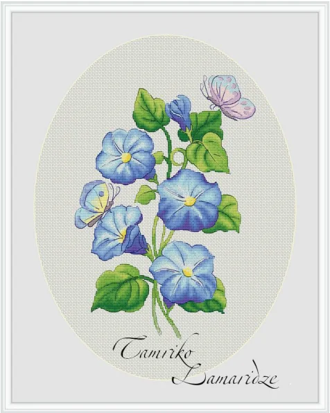 

Наборы для вышивания Blue Morning Glory, наборы для вышивки крестом, хлопковая фрткань, домашняя вышивка своими руками, 30-40, магазин 15