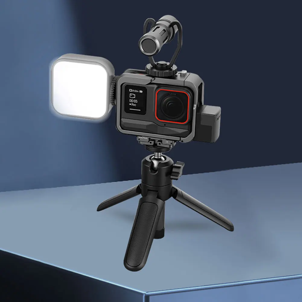 금속 토끼 케이지 퀵릴리즈 금속 프레임 낙하 방지 보호 케이스, Insta360 Ace/Ace Pro 카메라 액세서리