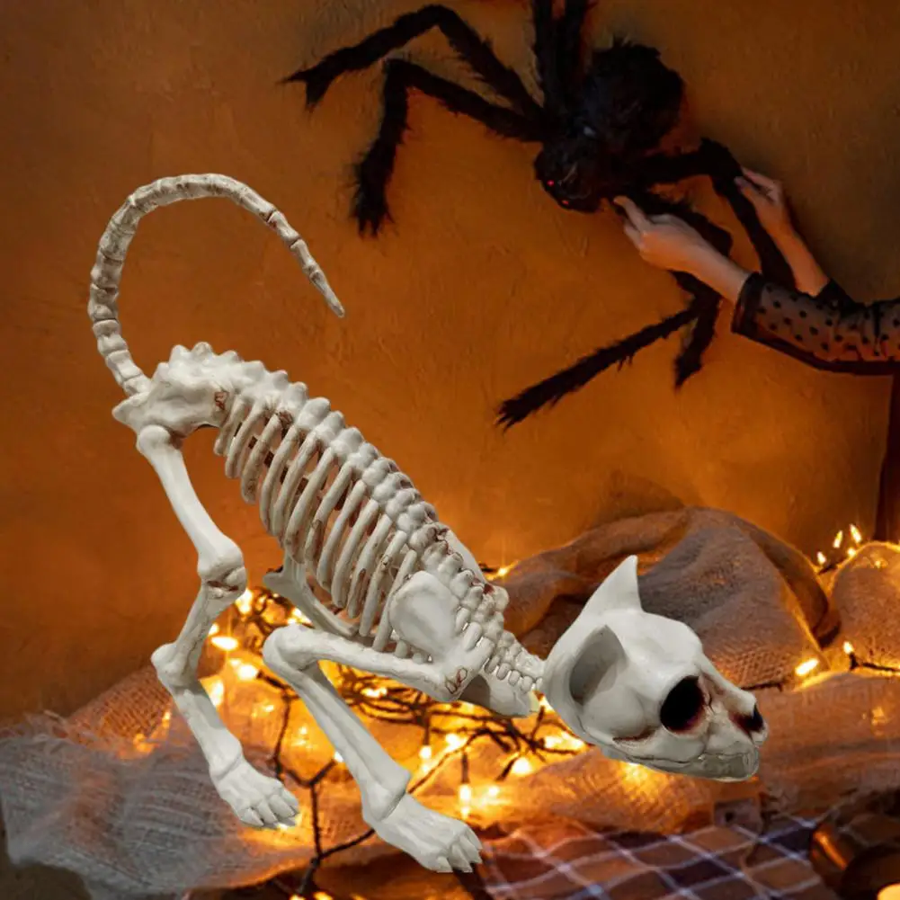 Great Eco friendly Skeleton Cat Decor Realistic Looking Festival