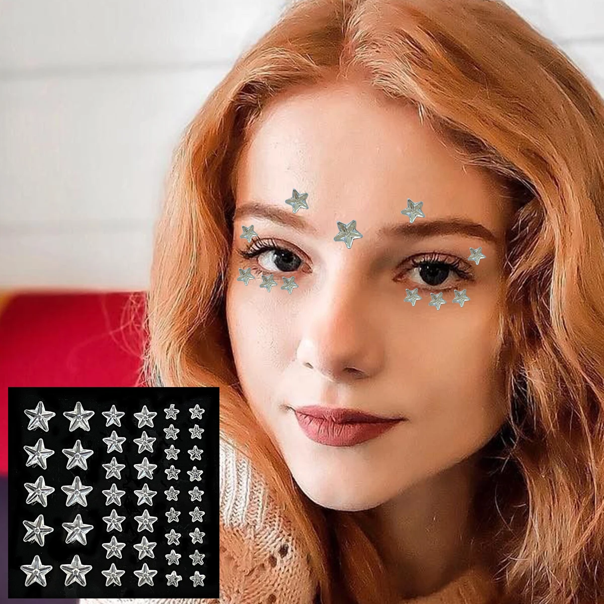 Face Rhinestones For Makeup Temporary Tattoos Eyes Eyebrow Pearl  Rhinestones For Women Glitter Gems Bindi Dots Jewels Rave Party