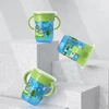 360 Rotated Cartoon Baby Learning Drinking Cup with Double Handle Flip Lid Leakproof Infants Water Cups Bottle BPA Free 5