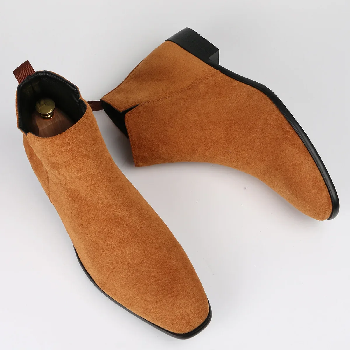 Men's Classic Retro Chelsea Boots Men British Fashion Leather Ankle Boot Mens Casual Short Boots High-Top Shoes Plus Sizes