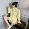 "Ladies Elegant Summer Sun Protection Shirt - Fashionable Loose Tie-Up Loose Sleeve Blouse, Korean Fashion Harajuku Long Sleeve Thin Shirt." 6
