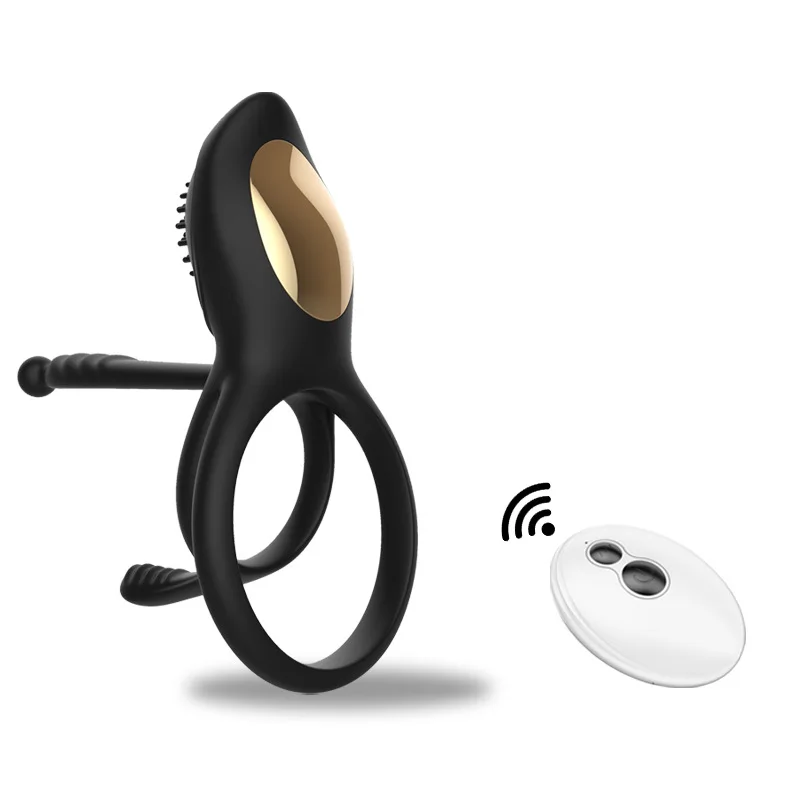 Male Delay Ring Vibrator With Remote Control Clitoris Stimulator_voghion.com