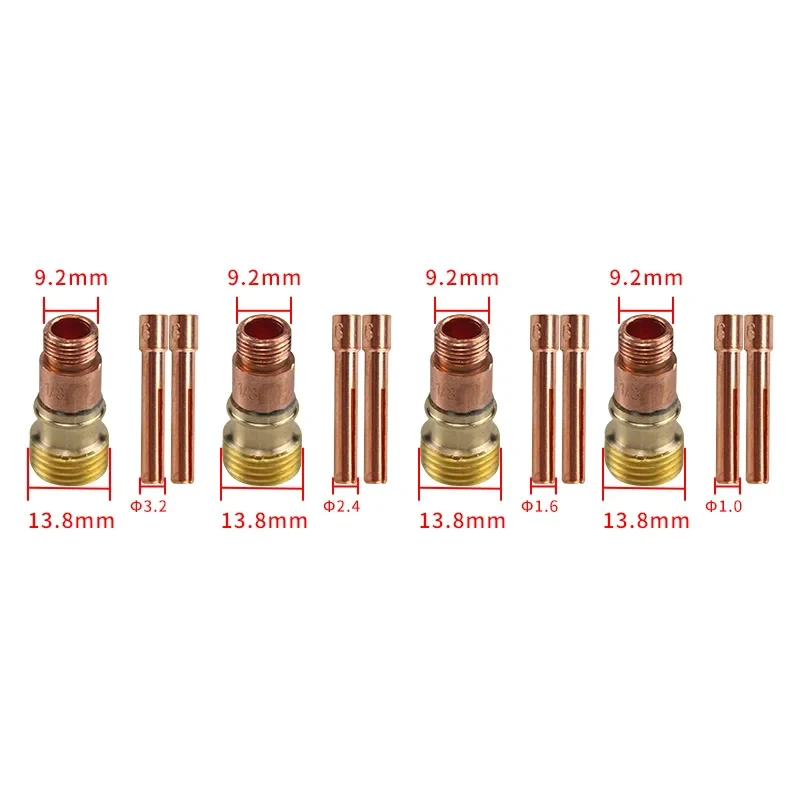 Welding Torch Kit 41Pcs/Lot TIG Nozzle Ring Cover Gas Lens Glass Cup For WP17/18/26 Welding Accessories Tool Set