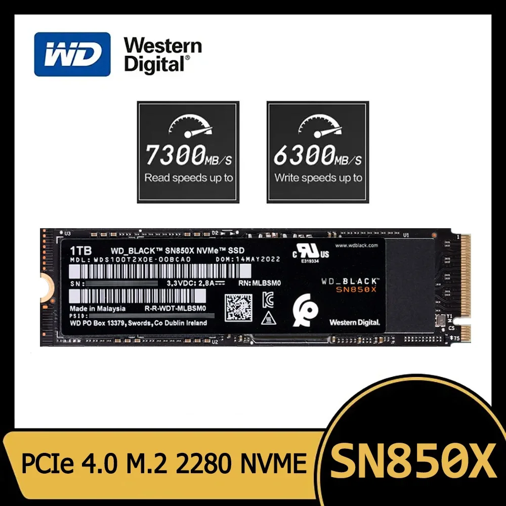 Western Digital WD SN850X 1TB 2TB SSD NVMe Gen4 PCIe M.2