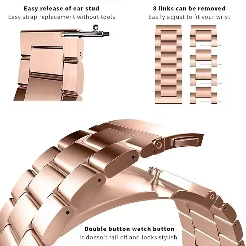 Elegant Stainless Steel Metal Wristband Bracelet