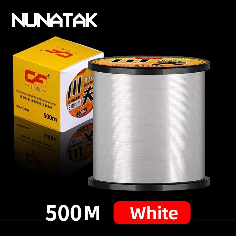NUNATAK 新しいナイロン釣り糸フル 500 メートルスムーズなナイロンラインスーパーソフト非常に強力なホットカープライン迷彩ライン海釣り糸