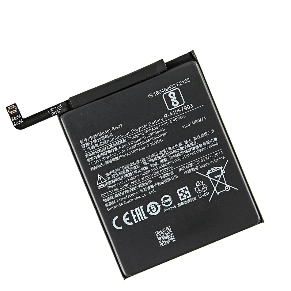 

Сменный аккумулятор BN37 BN 37 на 3000 мАч для Xiaomi Redmi 6 Redmi6 Redmi 6A