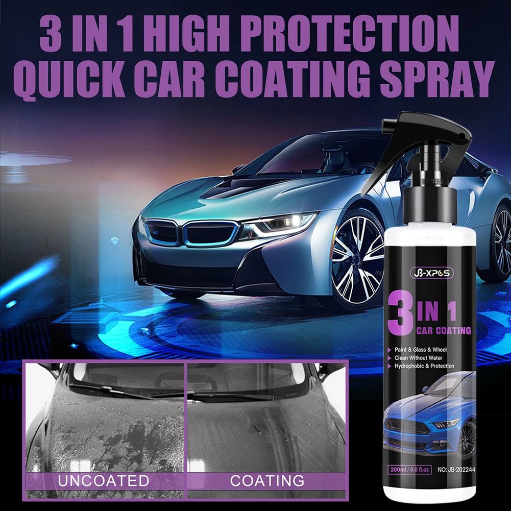 200ml 9H Ceramic Coating for Car 3 In 1 Spray Car Polishing Agent  Hydrophobic Scratch-Resistant Auto Paint Care Tool Accessories - AliExpress