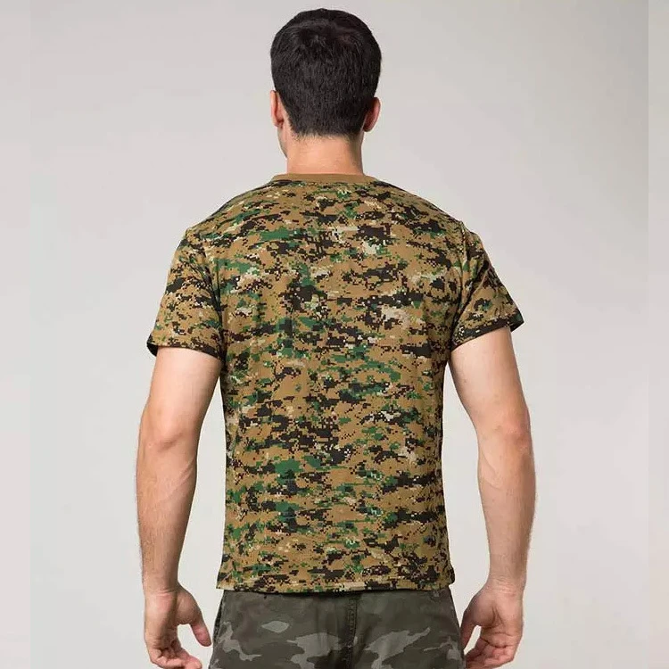 Outdoor Combat shirt Short Sleeve Cotton T-Shirt Tactical Military Outfit Camouflage Round Neck Breathable Airsoft T Shirt Man combat shirts