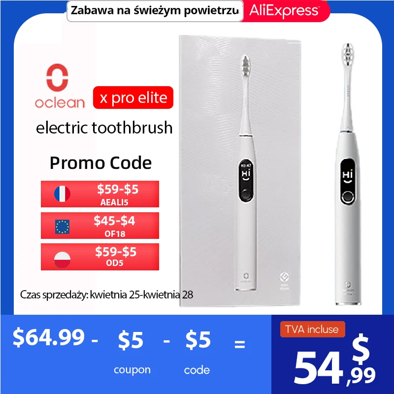 Oclean X Pro Elite Sonic Electric Toothbrush Smart Electric Toothbrush IPX7 Quiet Mark Fast Charging Upgrade for XPro Toothbrush 1