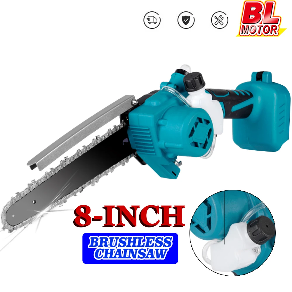 8 Inch Electric Chainsaw 2000W High power Brushless Saw Cordless