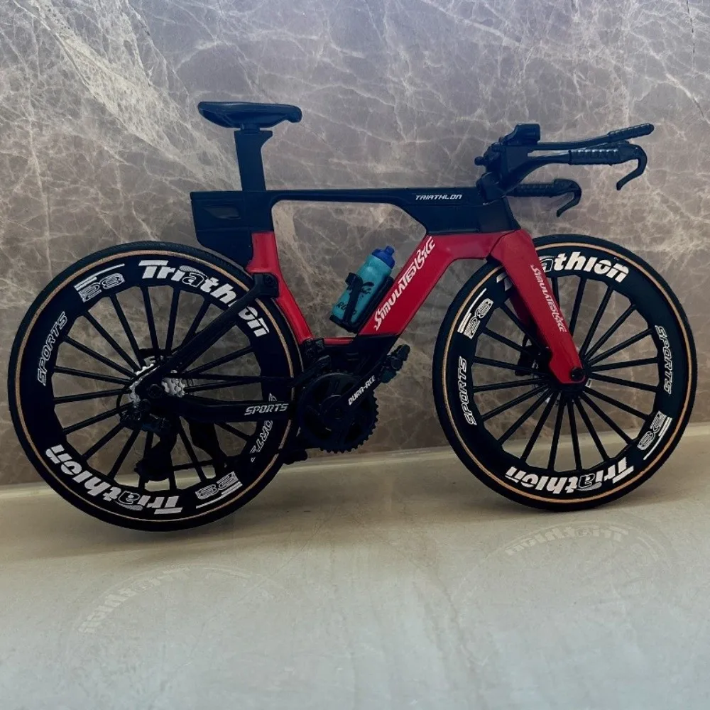 Colorful Simulated Road Bike Toy with Water Bottle – Collectible Desktop Ornament