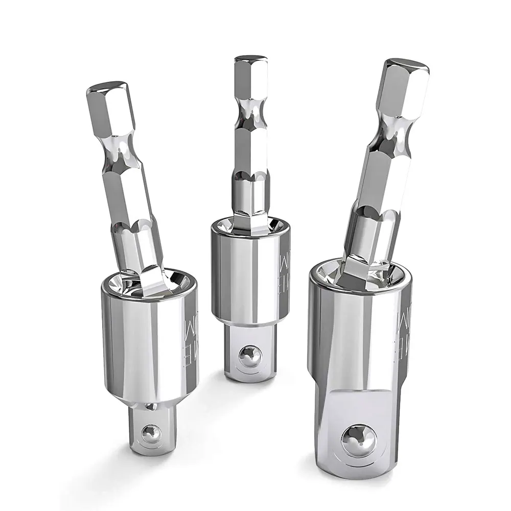 Description Picture 2 of item360°Rotatable Electric Power Drill Sockets Adapter Sets for Impact Driver with Hex Shank 1/4" 3/8" 1/2"
