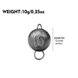 Enhanced Fishing Lure Jig Head Sinkers Collection (5pcs 10g)
