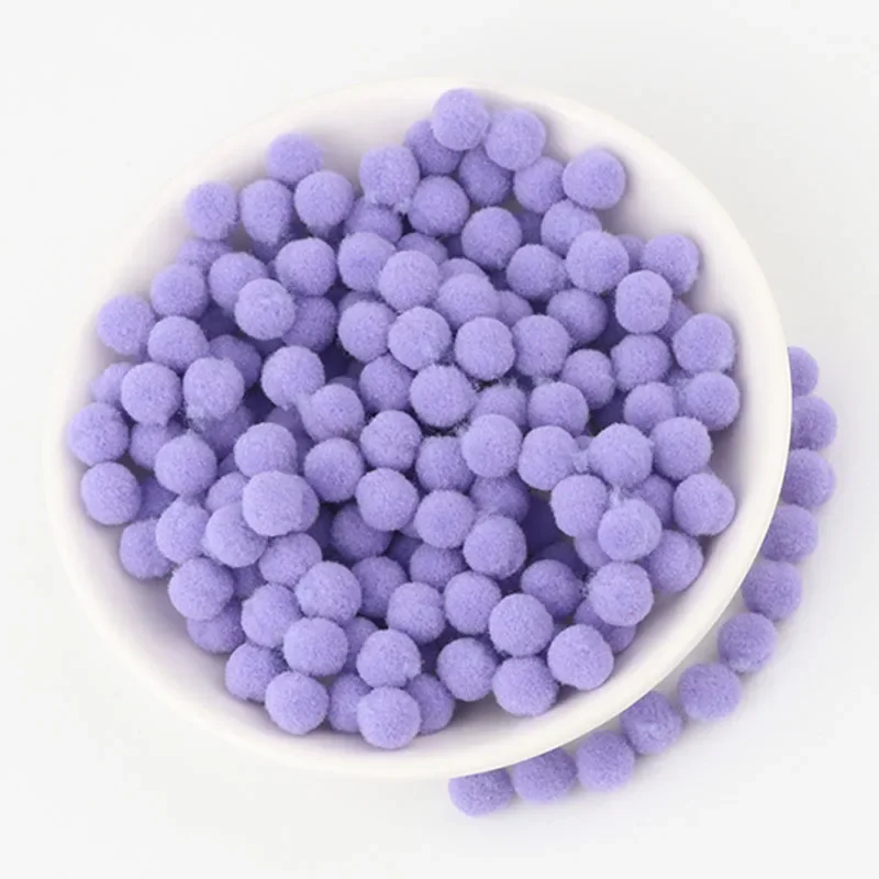 Deluxe Fluffy 8mm Round Pompoms for Kids' Crafts and DIY Projects, 2000 Pieces