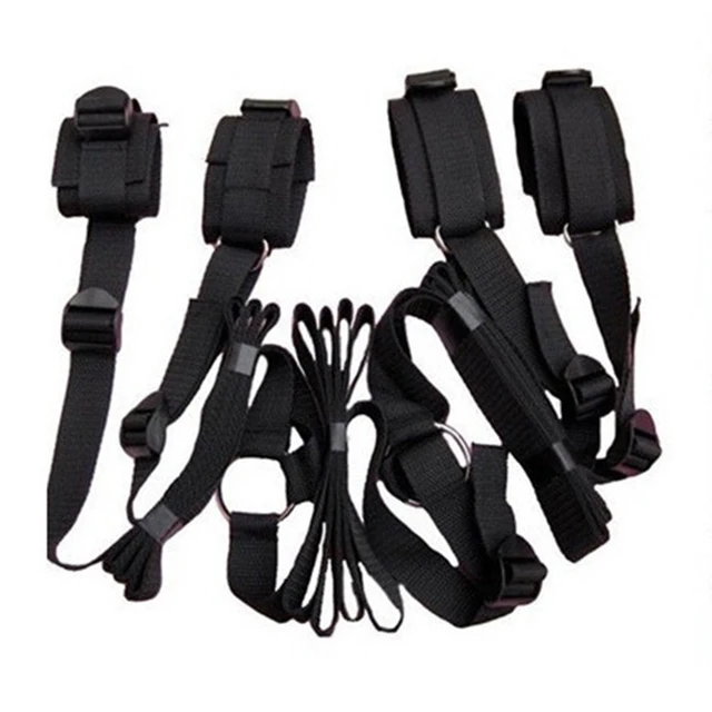 Sexual Bondage Restraints BDSM Bed Sex Toy Adjustable Handcuffs Wrist and Ankle Cuff Restraints Erotic Couple Games Gear Kit