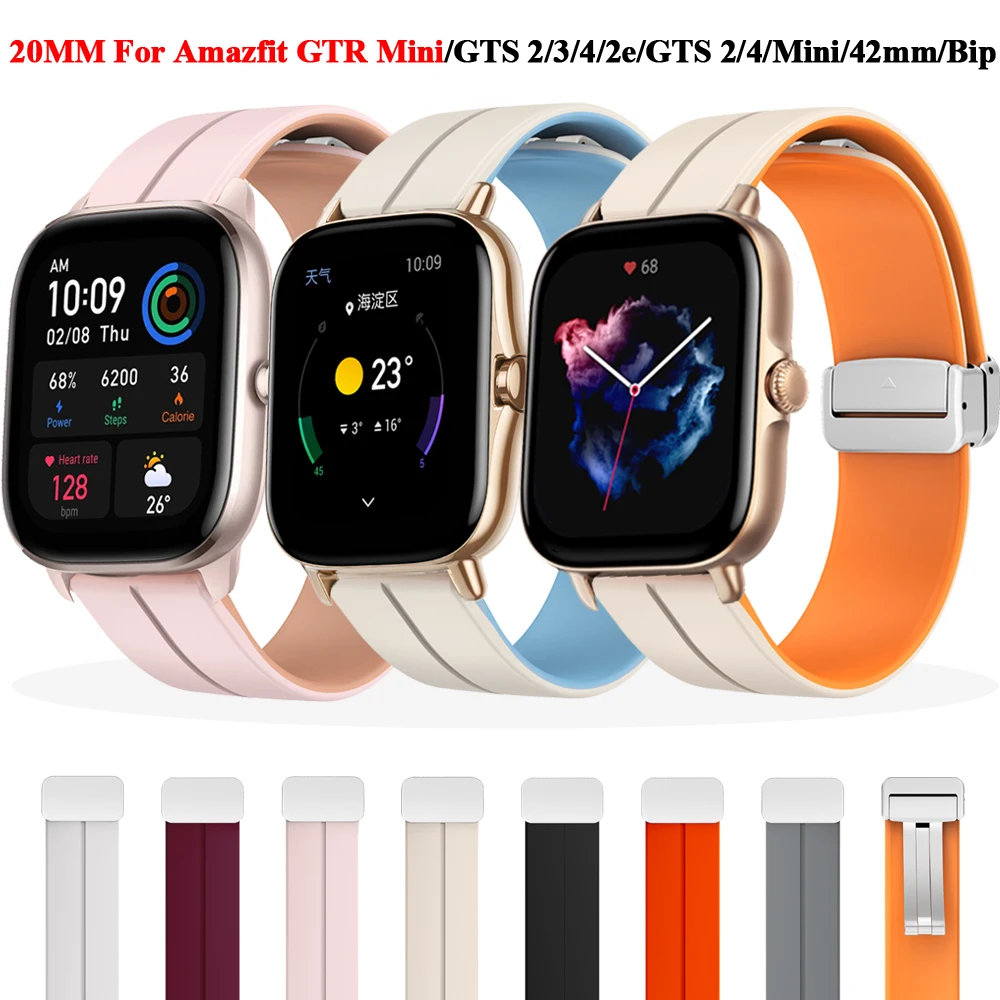 

Replacement 20mm Smart Watch Strap For Amazfit GTS 4/2 Mini GTS3/GTS 2e Correa Wrist Band Bip U 3 Pro Leather Watchband Bracelet