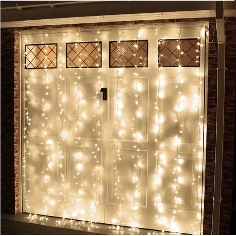

Anchor background 300LED color string ice bar lights curtain lights mall Christmas wedding decoration lights string