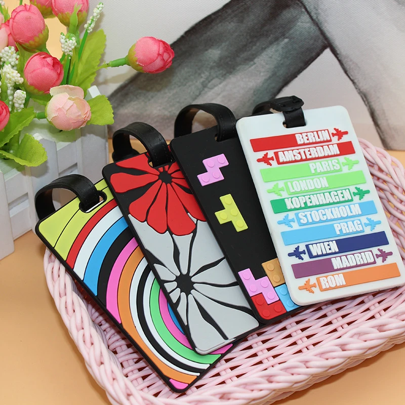 Travel Accessories Creative Baggage Boarding Luggage Tags Geometry