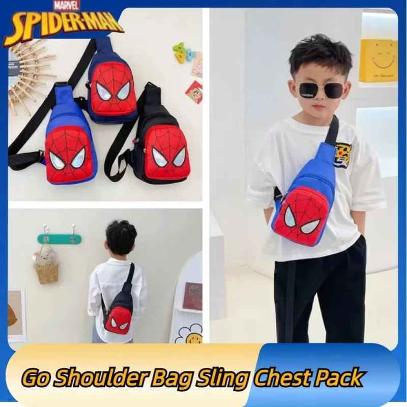 Marvel Spiderman Go Borsa A Tracolla Sling Chest Pack Canvas Sports Teens Crossbody Borse Uomo Donna Petto Borse Cintura Marsupio