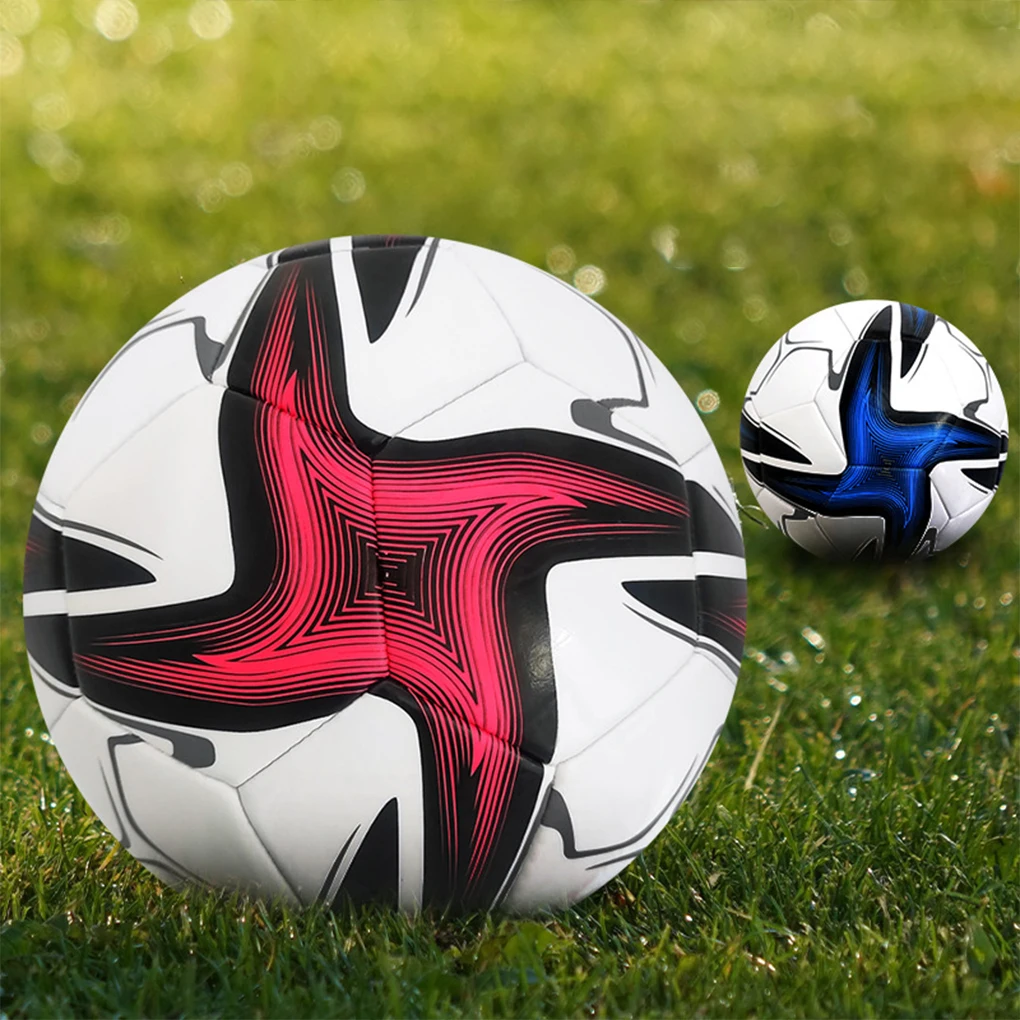 

League Match Soccer Ball With Machine Stitched Panels Size 5 Soccer Ball PVC Football Training