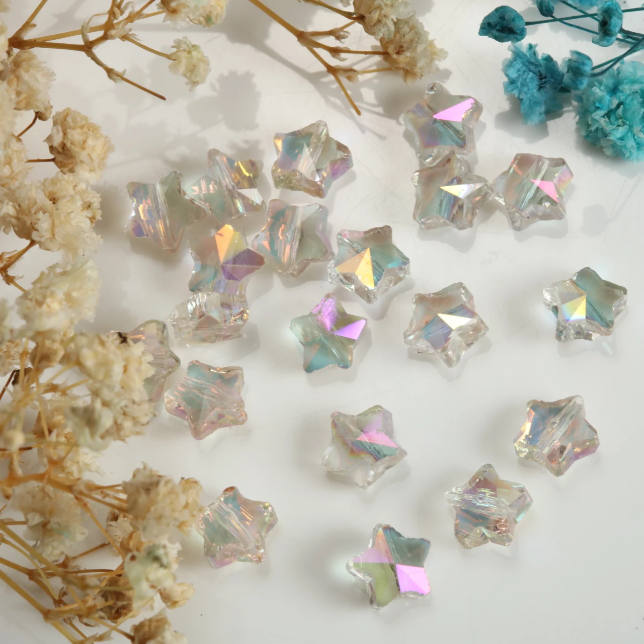 Sparkling Star Glass Beads