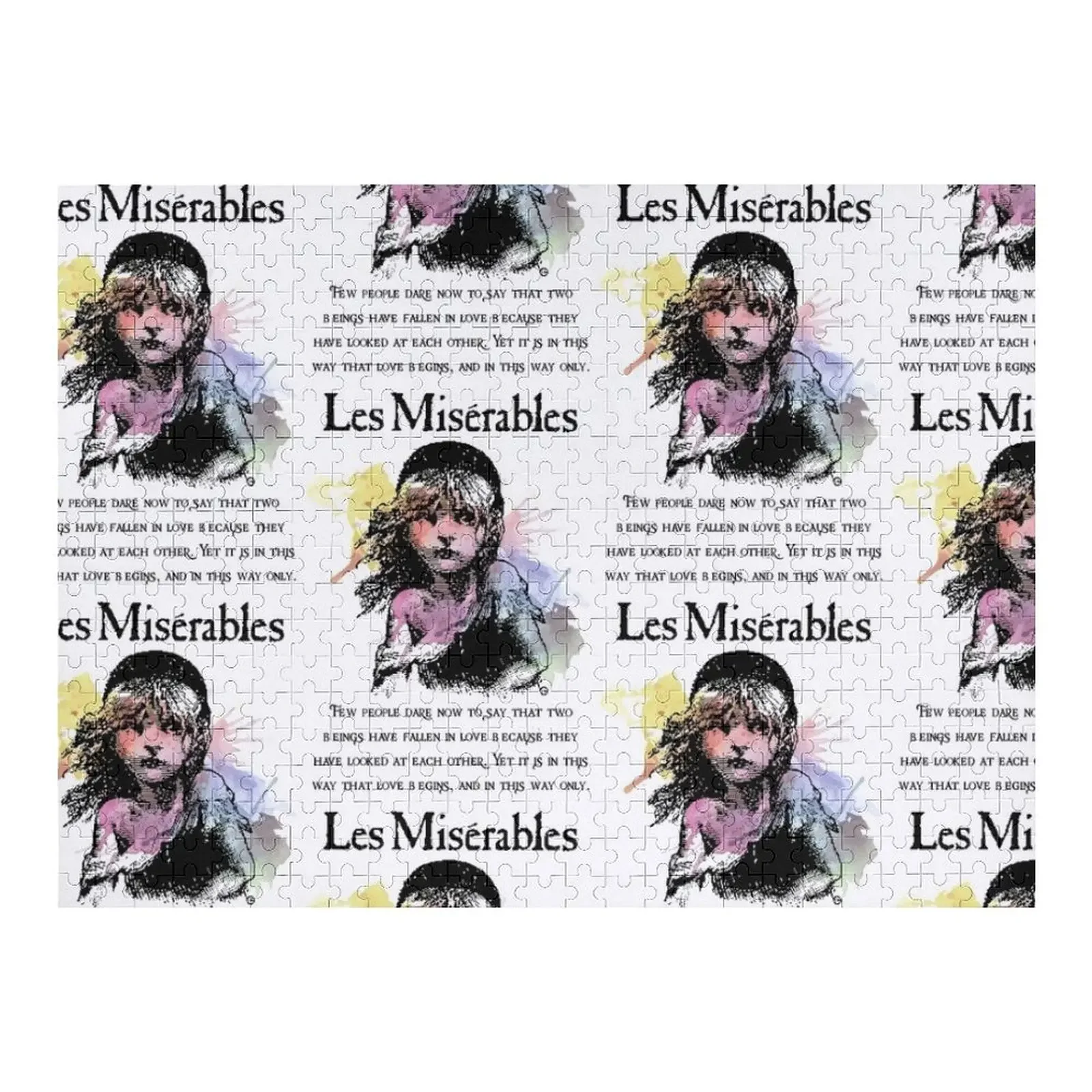 Victor Hugo Les Miserables Watercolour Art 'Few people dare now to say...' Jigsaw Puzzle Photo Custom Puzzle