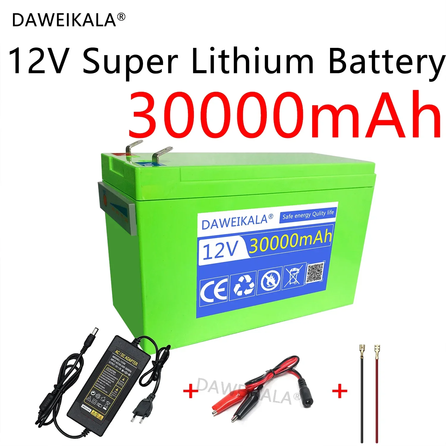 

12 В батарея 30 Ач Встроенный ток 30A BMS 18650 литиевый аккумулятор для электрического транспортного средства аккумулятор 12,6 в зарядное устройство