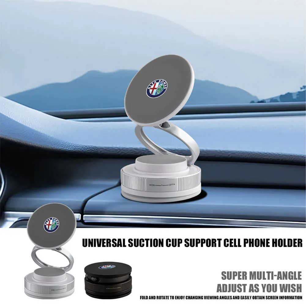 Magnetic Car Phone Mount with Mechanical Vacuum Suction Cup and Navigation Holder