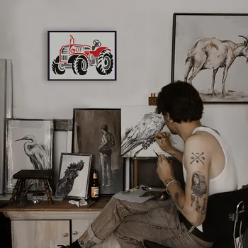 Large Farm Tractor Stencil 5