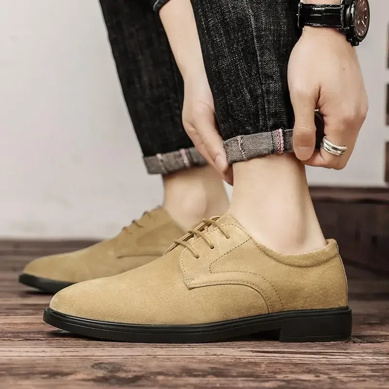 

Small Leather Shoes Men's Casual Brogue British Party Korean Retro Casual Business Wear Handsome