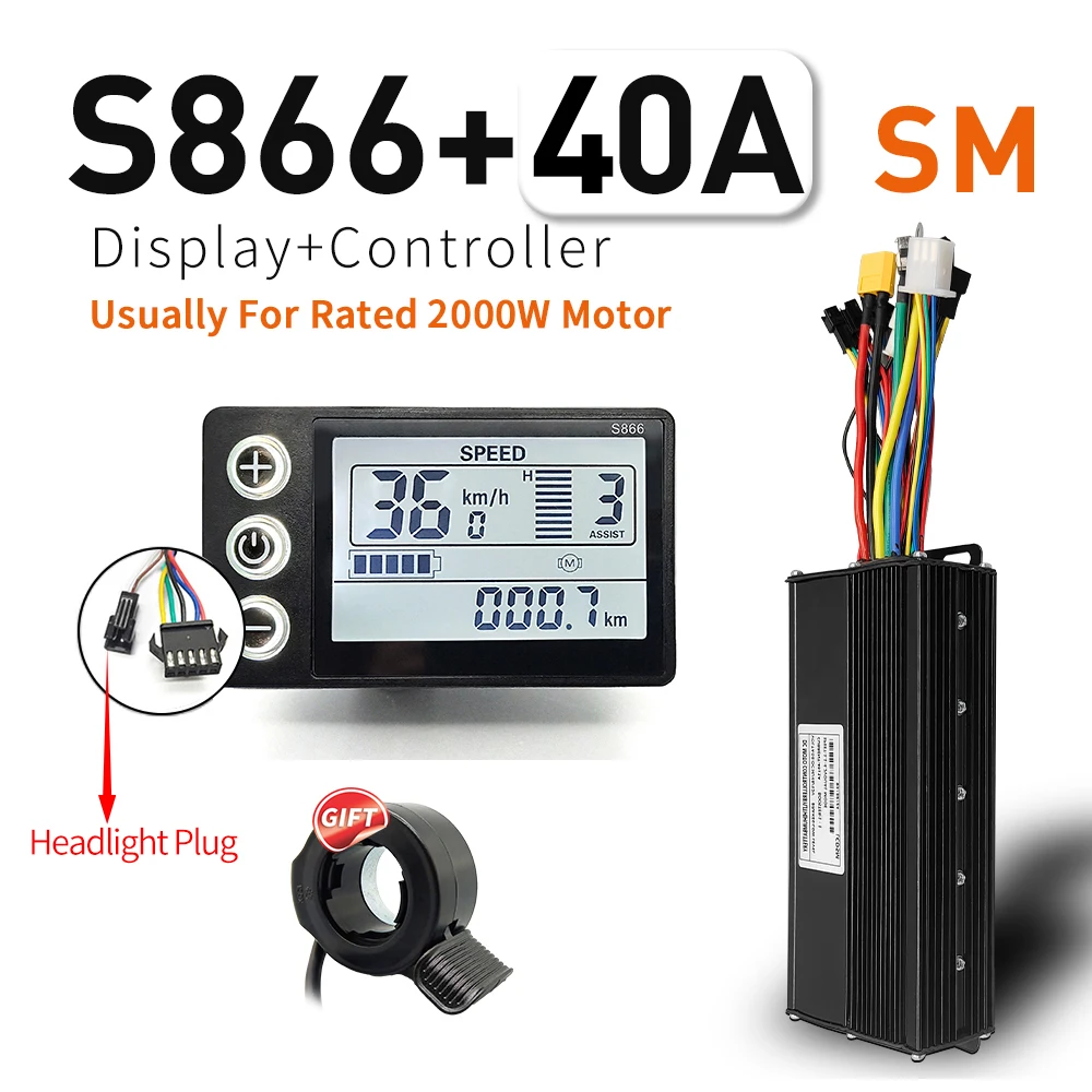 Centralina 40A + Display S866 con connettori SM