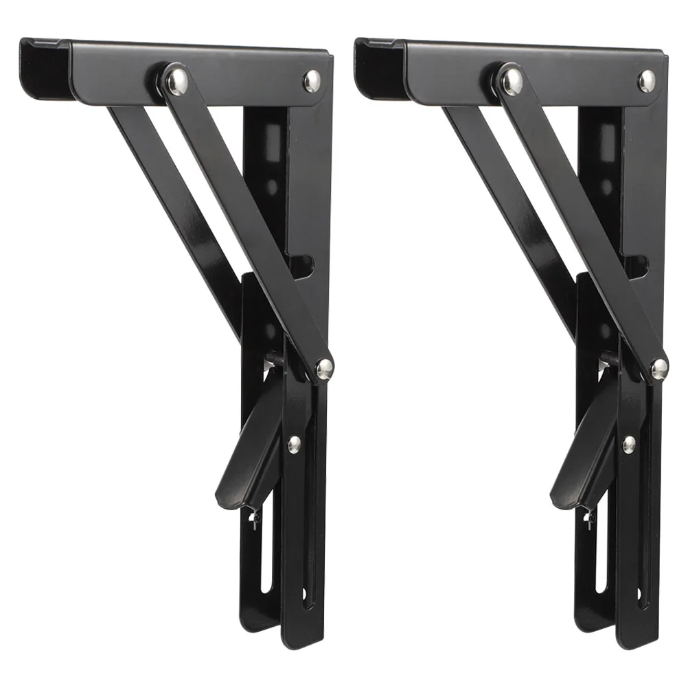 

2 Pcs Stainless Steel Bracket Microwaves Organizer Folding Wall Support Frame Mount Wall-mounted