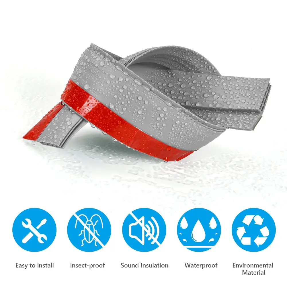 Description Picture 6 of itemDoor Draft Stopper Under Door Seal Cutable Soundproof Door Sealing Strip Adhesive Under Door Sweep Dust and Noise Insulation Wea