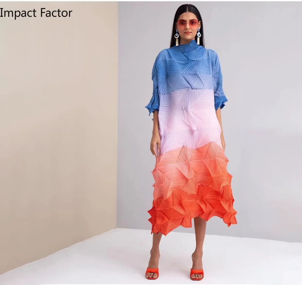 Issey Miyake Pleats Please Dress | Long Sleeve Miyake Pleat