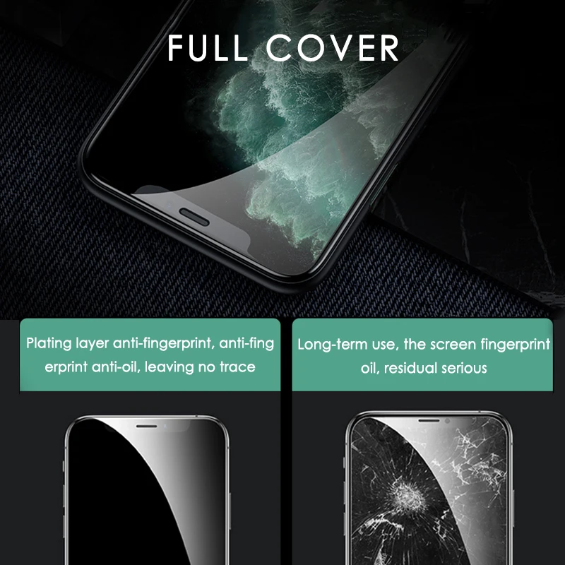 Vetro protettivo a copertura totale per iPhone 11 12 Pro XS Max X XR Protezione schermo per iPhone 7 8 6 Plus SE 2020 11 12 Vetro - immagine 3