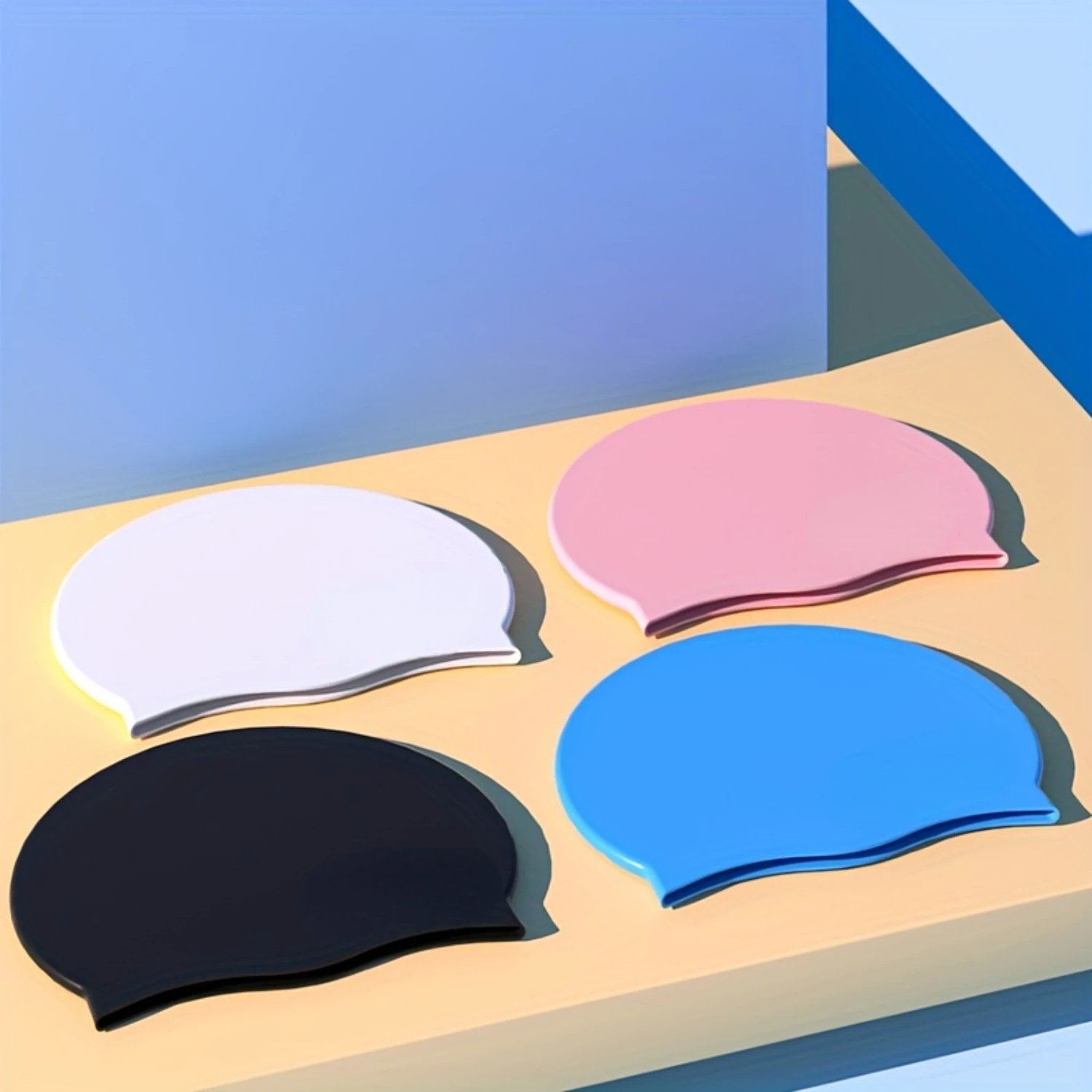 1pc Premium Unisex Silicone Swimming Cap  Waterproof Non slip Super Elastic for Diving  Everyday Use  Secure Fit Ultimate