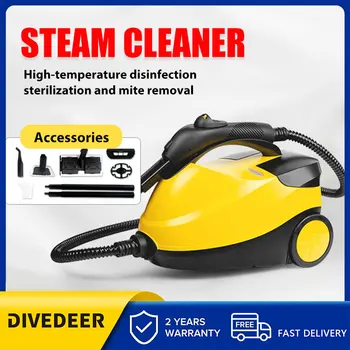 DIVEDEER Pulitore a vapore elettrico 220V Pulitore a vapore multifunzionale per sterilizzazione e disinfezione ad alta temperatura per auto e casa 1