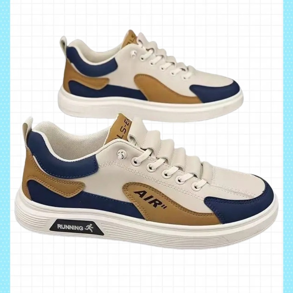 2025 New Men's Leather Mules Casual Shoes Fashionable Low Top Running Sports Footwear Trendy One Foot Slip On