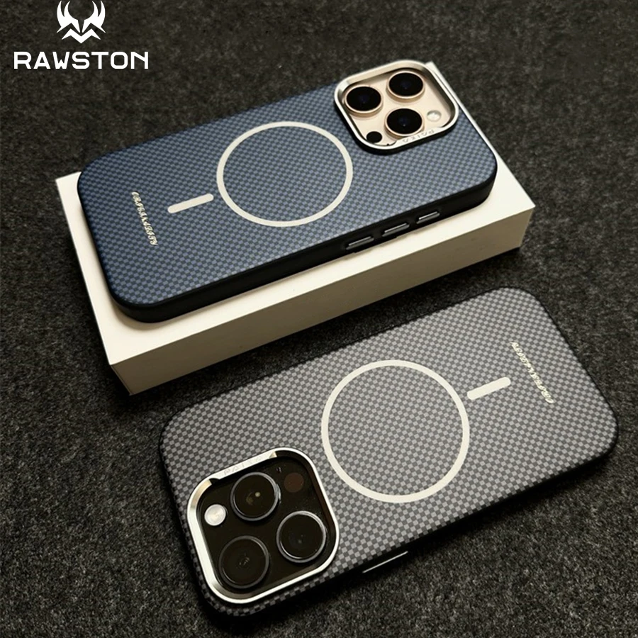 Luxury Magnetic Wireless Charging Carbon Fiber Phone Case Cover