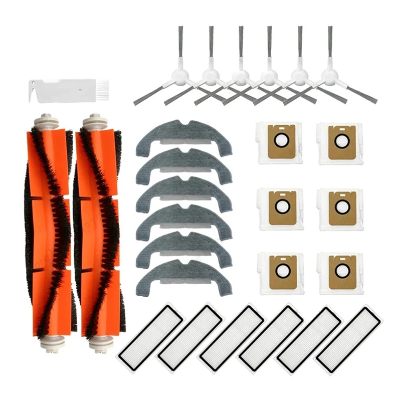 

Сменные аксессуары для пылесоса Dreame Bot D9 Plus, основная боковая щетка, Hepa фильтр, Швабра, тряпка, пылесборники