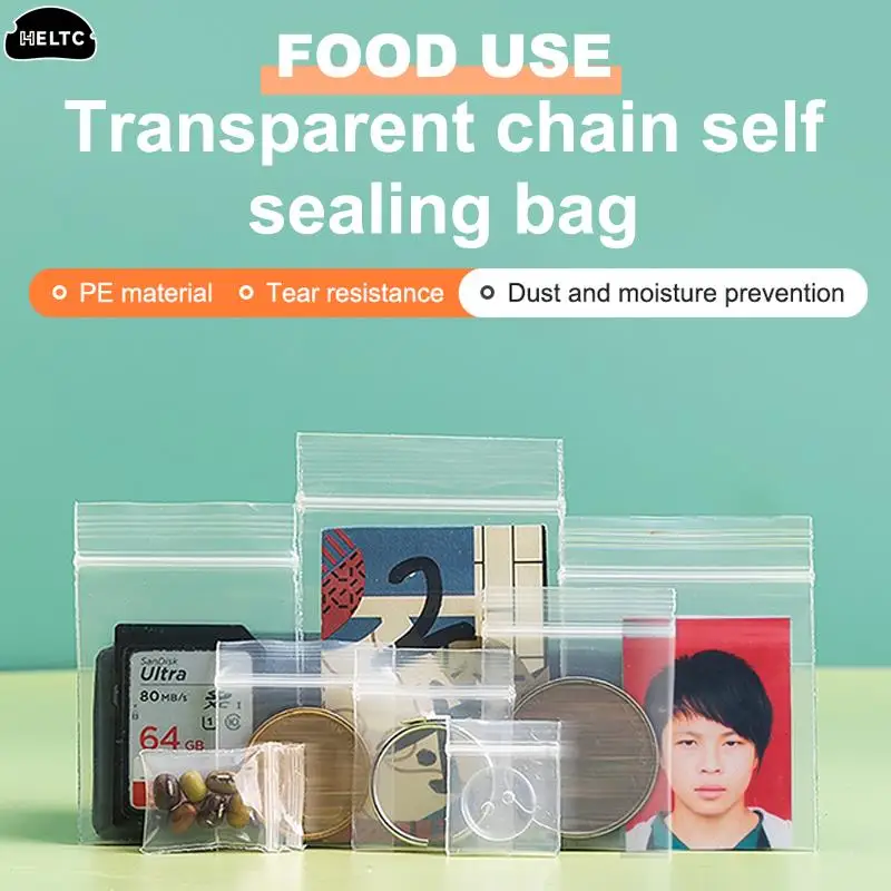 

100Pcs/Bag PE Plastic Packaging Bags Ziplock Bag Pill Packaging Bag Thicken Packaging Seal Bag Jewelry Bag 2x3cm 2.5x3cm 3.5x5cm