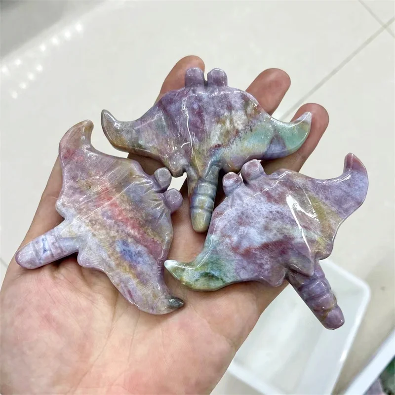 

Натуральная Океаническая яшма Manta Ray, животные, ремесло, домашний декор, лечебный кристалл, энергетический камень, сувенир «сделай сам», подарки, 1 шт., 9 см