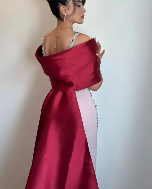 SWEMILE Luxury Beading Cape Mermaid Evening Dresses Off Shoulder Prom Dresses Arabia Wedding Party Gowns فساتين سهرة 4