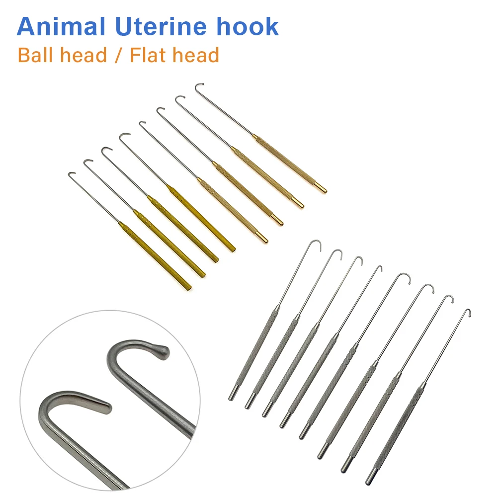 Veterinary surgical instruments animal ovaries removal hook vet snook ovariectomy hook pet uterine small animal surgery tools 180mm long