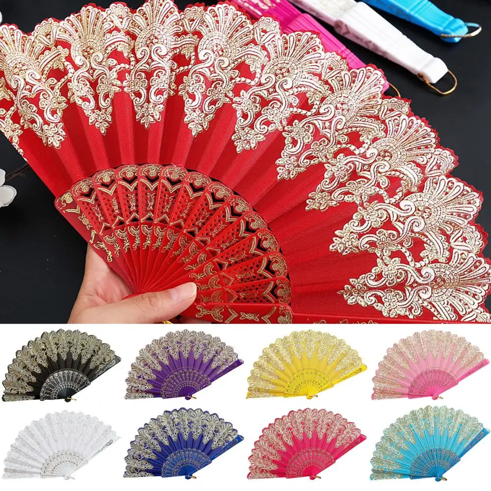 Folding Fan folding fan hand fan Vintage Stage Performance Hand Fan