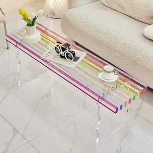 Nordic Furniture Acrylic Rainbow Stool Creative Bench Porch Shoe Changing Stool Footstool Luxury Leisure Seats Colored Chair