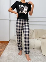 Three-piece women's comfortable pajamas New style shorts long pants short sleeved casual home wear - Image 4